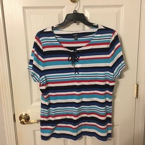 Chaps women’s striped top Size 2X